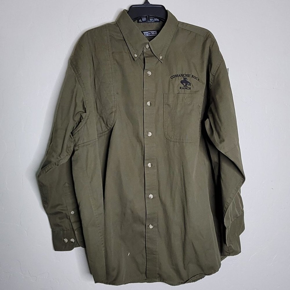 TIGER HILL Performance Twill OD Green  Hunting Shooting Shirt Size XL LS